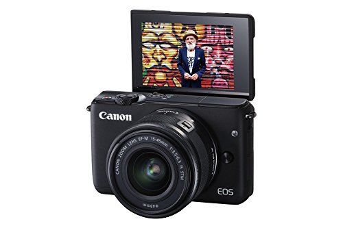 Canon EOS M10 Kit Fotocamera Mirrorless con Obiettivo EF-M 15-45 mm, 18 Megapixel, Nero