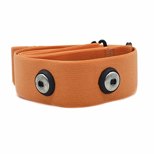 Elastic Sport Heart Rate Monitor Adjustable Chest Mount Belt Strap Bands Fitness Equipment for Garmin Wahoo Polar ?Naranja?