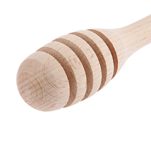 MagiDeal Holz Honig Rührstab Stick Dip Server Buche Honig Drizzler 16.5cm - 5