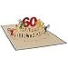 Produktbild Favour Pop Up Glückwunschkarte zum runden 60. Geburtstag. Ein filigranes Kunstwerk, das sich beim Öffnen als Geburtstagstorte entfaltet. TA60BL