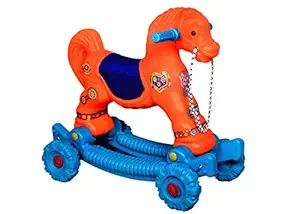 Besties 2 in 1 Baby Horse Rider and Rocker for Kids 1-4 Years Birthday Gift for Kids/Boys/Girls (Multi Color)