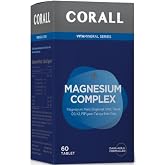 CORALL Magnesium Complex 60 Tablet Magnezyum Malat, Bisglisinat, Sitrat, Taurat, Vit D3, K2, P5P i&ccedil;eren Takviye Edici Gıda