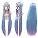Produktbild SMITHROAD 35.4" 90cm No Game No Life Blue Mixed Rose Red Long Hair Cosplay Women Hair Wig