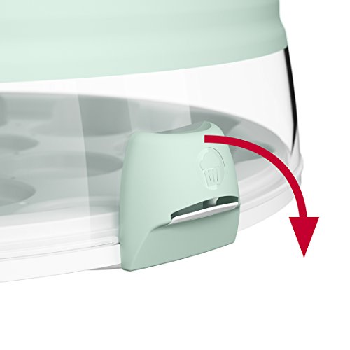 Emsa 514568 Faltbarer Partybutler mit Etagere, Höhe 15.5 cm, Ø 30 cm, Mint/Transparent, myBAKERY Plus - 4