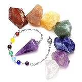 7 Chakra Material: Corona Chakra (amatista), cristal transparente/Lapis Lazuli (third-eye Chakra), sodalita aventurina azul rhinestone (el chakra de la garganta), verde (Chakra del Corazón), amarillo/jade/(plexo solar) de ojo de tigre, Aventurina roja/naranja Rhinestone (Chakra del ombligo), jaspe rojo (Chakra Raíz)