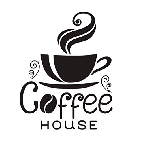 Hutianyu Wandaufkleber Kaffeehaus Worte Kaffeebohnen Abnehmbare Tapete Vinyl Aufkleber Esszimmer Wohnkultur Dropshipping34 Cm X 44 Cm