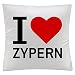 Produktbild Kissenbezug Kissen Classic I Love Zypern weiß