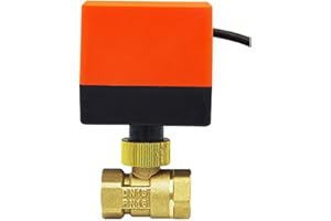 ROOWARMER AC220V AC24V DC12V vanne motorisee 2 voies - Vanne a sphere 2 voies motorisee DN15 DN20 DN25 DN32 DN40 DN50 (AC220V - 1/2 - DN15)