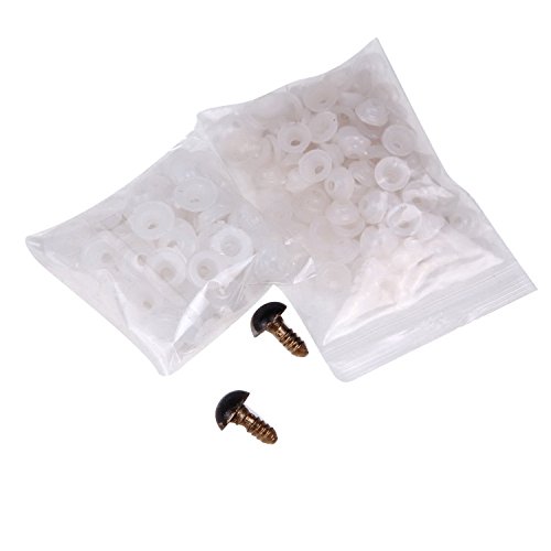 Fafada 264stk 6-12mm Bunte Augen Sicherheitsaugen Kunststoffaugen Teddyzuaugen für Teddy Tiere Puppen DIY Farbig - 8