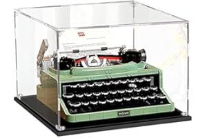 HYCH Teca Acrilico Vetrina per Lego 21327 Macchina da Scrivere , Casella di visualizzazione Compatibile per Lego 21327 Macchina da Scrivere (Non Incluso Modello) (3 mm)