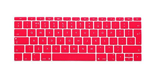 i-Buy Silicone Keyboard Cover Film Sticker for Macbook 12" and Pro 13" without TouchBar(model A1708,2016.10 Release)[EU Layout]- Pink