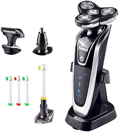 xincare Multifunction 4 in 1 Electric Shaver Razor Nose Beard Trimmer Toothbrushes,Floating Heads Washable Rechargeable,Wet/Dry,Using for Men
