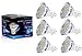 Produktbild 6er Set GU4 MR11 LED Lampen von Seitronic mit 1,5 Watt, 170LM und 12 LEDs - Kalt weiß 6500K, Ersetzt 15W, Kalt-Weiß - SMD LED Leuchtmittel - 110° Abstrahlwinkel