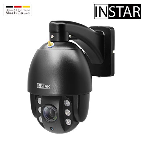 INSTAR IN-9010 Full HD schwarz - wetterfeste Überwachungskamera - LAN - WLAN IP Kamera - Aussen - Außenkamera - PTZ - 4x Zoom - steuerbar - Nachtsicht - ONVIF - Alarm Eingang - Audio - RTSP - Mikrofon