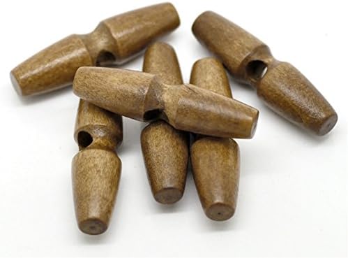Zalago Lock On/20 Coffee Wooden Toggle Buttons 5x1.3 cm