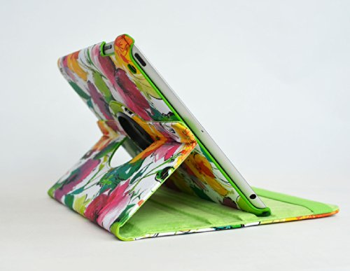 inShang Hülle für Apple iPad 2 iPad 3 iPad 4, Edles PU Leder Tasche Hülle Skins Etui Schutzhülle Ständer Smart Case Cover für Tablet iPad, Super Automatische Einschlaf-/Aufwach funktion, 360 Grad rotierende Schutzhülle mit Standfunktion + inShang Logo hochwertigen Stylus Eingabestift Stift - 5