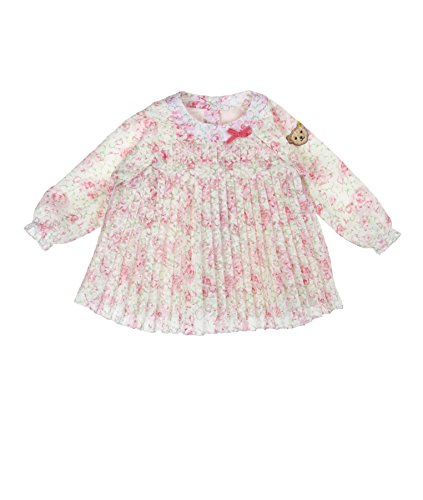 Steiff Baby Girls 0-24m Tunika 1/1 Arm 6513113 Floral Long Sleeve Blouse, Multicoloured (Allover Multicolored 0003), 9-12 Months (Manufacturer size: 80)