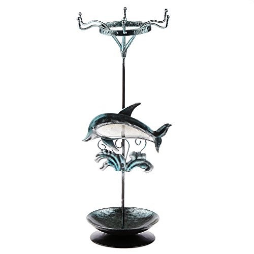 MagiDeal Delphin Ohrring Halskette Schmuck Halter Stand Schmuckständer Veranstalter