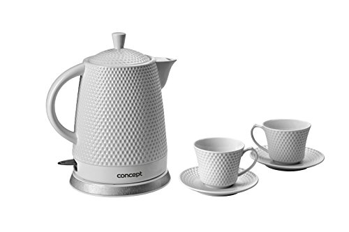 CONCEPT Hausgeräte RK-0040 Keramik Wasserkocher + 2 Tassen 1.5L 2200W - 3
