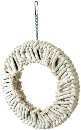 Fluffy Cotton Ring Parrot Toy - Large