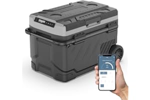 ACLONG Car Refrigerator 41L APP Control 12/24V DC & 110-240V AC, 41Liter(43qt) RV Electric Cooler Box, Blueteeth Freezer Fridge Cooler for Camping,Campervan,Truck,RV,Boat,Travel,Picnic