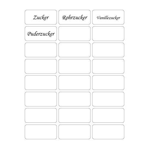 144 Gewürzetiketten 33x15mm – transparent – UV beständig – Hohe Klebekraft (100 bedruckt / 44 blanko) - 6