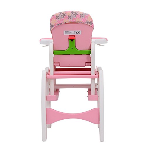 homcom 420-001PK 3 in 1 Kinderhochstuhl Kombihochstuhl Multifunktion Babyhochstuhl mit Schaukelfunktion, rosa - 9