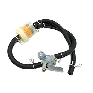 MAXBELL Motorcycle Scooter Fuel Gas Filter Petrol Pipe Hose Line On Off Valve Switch