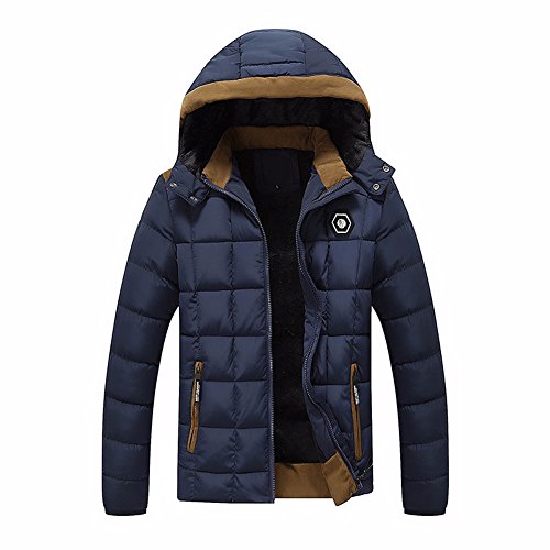 ZEARO Herren Jacke Winddicht Winterjacke Daunenjacke mit kapuze Warm Parka