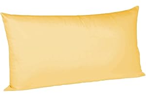 Fleuresse Colours Kissenbezug, Mako Satin, Goldgelb, 40 x 80 cm