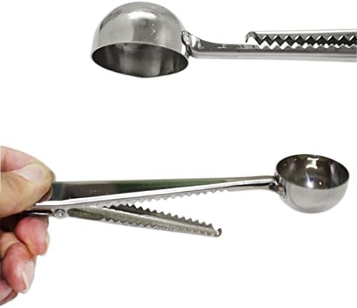MYNC - 2Pcs 2-in-1 Stainless Steel 1 Cup Scoop Ground Coffee Measuring Spoon With Bag Sealing Clip Fruit Powder Spice Ice Cream