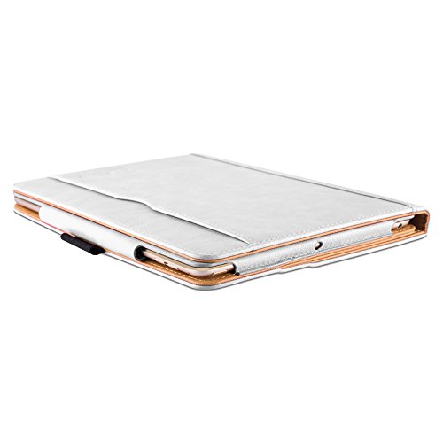 iPad Air, Air 2 & iPad 9.7″ 2017 Hülle – JAMMYLIZARD Ledertasche Smart Cover mit Standfuktion für iPad Air (5. & 6. Generation) & iPad 9.7″ 2017, WEIß & HONIG, [MIT STIFT-HALTER] - 7