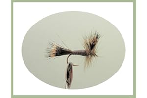 TROUTFLIES UK DRY FLIES 8 Pack of Grey Wulff Fishing Flies, Size 10 Hook, Good Early Season Fly