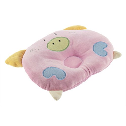 Domire Newborn Baby Prevent Flat Head Pillow Pink