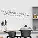 Price comparison product image Altsommer Self Adhesive Wall Stickers,The Kitchen is The Heart Kitchen Home English Proverbs Art DecorFor Wedding Home Decor (English Proverbs)