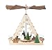 Produktbild DREGENO Seiffen Pyramide mit Schneemann für Teelichter, Holz, Natur, 24.5 x 26 x 7.5 cm