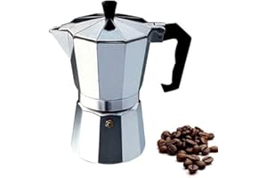 ZAZRA® Italian Espresso Stove Top Coffee Maker Espresso Cups Italian Stove Top Coffee Continental Percolator Pot Jug, Camping, Caravan, Brewing Rich Coffee Moka Pot (1 cup / 50ml)