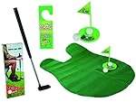 Relaxdays Mini-golf de toilettes Mini-golf pour toilettes Set Jeu de Golf Set pour la salle de bain 6 pièces