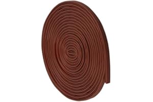 PTJJXA Uszczelka do drzwi okiennych samoprzylepna, ochrona przed przeciągiem Dźwiękoszczelne uszczelki D-profilowe, gumowa uszczelka 6m, samoprzylepna uszczelka drzwi pancerna, antykolizyjna (brązowa)