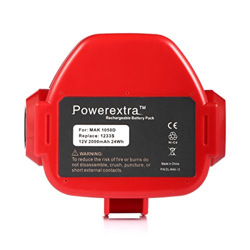 Powerextra Elektrowerkzeug Ersatzakku 12V 2.0Ah für Makita 1222 1220 1200 1230 1233 1234 1235 - 8