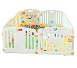 Neue Venture All Stars Baby Playpen | 8 PC ’s XXL einschließlich der Panel Tätigkeit lustige | Matten des Flur cabido und glänzende Farbe 200 Spielen Bälle | Fakten – Starke und Duable nicht toxisch Materialien, Hohe Qualität Laufstall Baby - 7