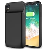 iPhone X Battery Case, Custodia Batteria Cover Esterno Battery Cover 6000mAh Portatile Rechargeable Power Case Batteria Backup Power Charger iPhone 10 (6000mAh)