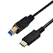Produktbild USB Type C, VANDESAIL® USB-C zu USB 3.1 B-Stecker Kabel mit Hochwertiges Goldstecker für New Macbook 12 inch, Oneplus 2, Nokia N1 Tablet, ChromeBook Pixel und weitere (Type-C to USB 3.1, B)