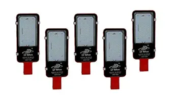 Happy Selling 40 Watt Waterproof Red body Led Street Light for Outdoor Purposes (White, Pack of 5)