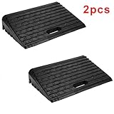 KingSaid Industry 2PCS Rubber Kerb Ramps Cars Truck Mobility Wheelchair Disabled Access Passageway