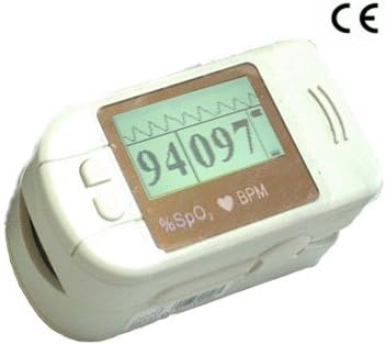 Fingertip Pulse Oximeter with Backlit LCD Display - Includes hard case + batteries