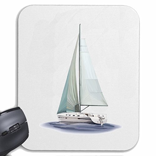 Mousepad (Mauspad) "SEGELBOOT SEGELSCHIFF SEGELN ANKER SKULL PIRAT SEGELBOOT SEGELSCHIFF STEUERRAD TOTENKOPF SEERÄUBER SAILING COLLEKTION SKULL KREBS STEUERRAD PIRATENSCHIFF SEGELSCHIFF" für ihren Laptop, Notebook oder I