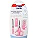 Chicco baby manicure set nail clippers scissors file boy girl unisex Colours Pink White Blue (Pink)