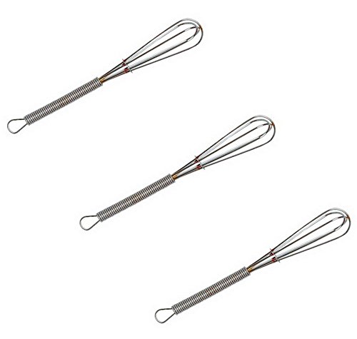 Schneebesen mini 3 Stück Rührbesen 13 cm Edelstahl rostfrei klein