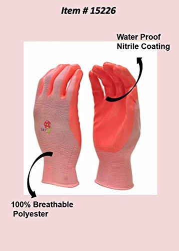 G & F 15226 M Damen Garten Handschuhe, mittel, verschiedene Farben (6 Stück) - 3